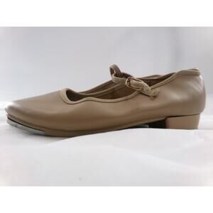 Dance Tan Tap Shoes Danshuz 752 Girls 2.5M Mary Jane Buckle Non Slip